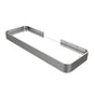 Maax - Manhattan Rectangular Shelf with Glass in Brushed Chrome - Brushed Chrome
