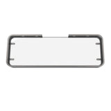 Manhattan Rectangular Shelf with Glass in Brushed Chrome
