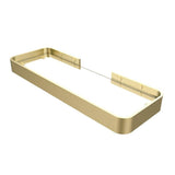 Maax - Manhattan Rectangular Shelf with Glass in Brushed Gold - Brushed Gold
