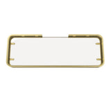 Manhattan Rectangular Shelf with Glass in Brushed Gold