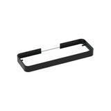 Manhattan Rectangular Shelf with Glass in Matte Black