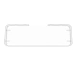 Manhattan Rectangular Shelf with Glass in Glossy White