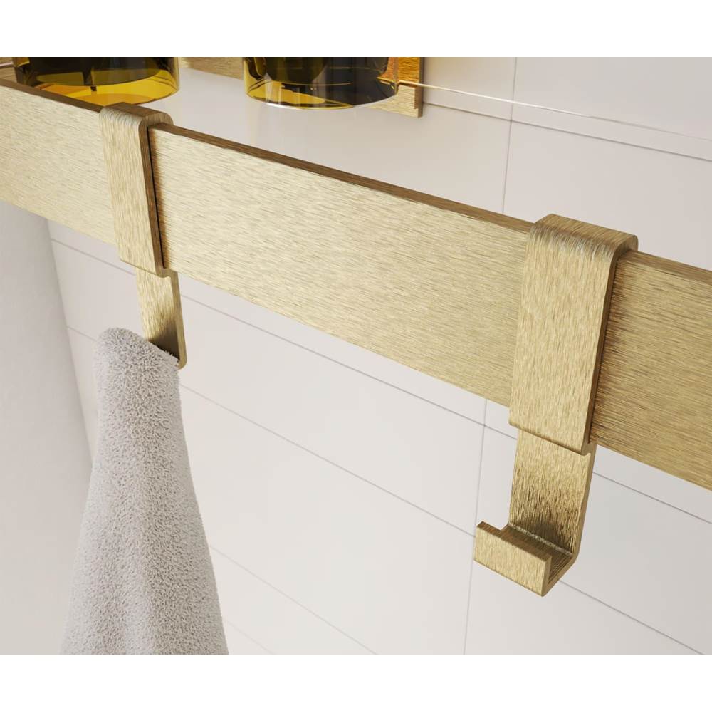 Manhattan Small Hooks - Pack of 3 in Brushed Gold
