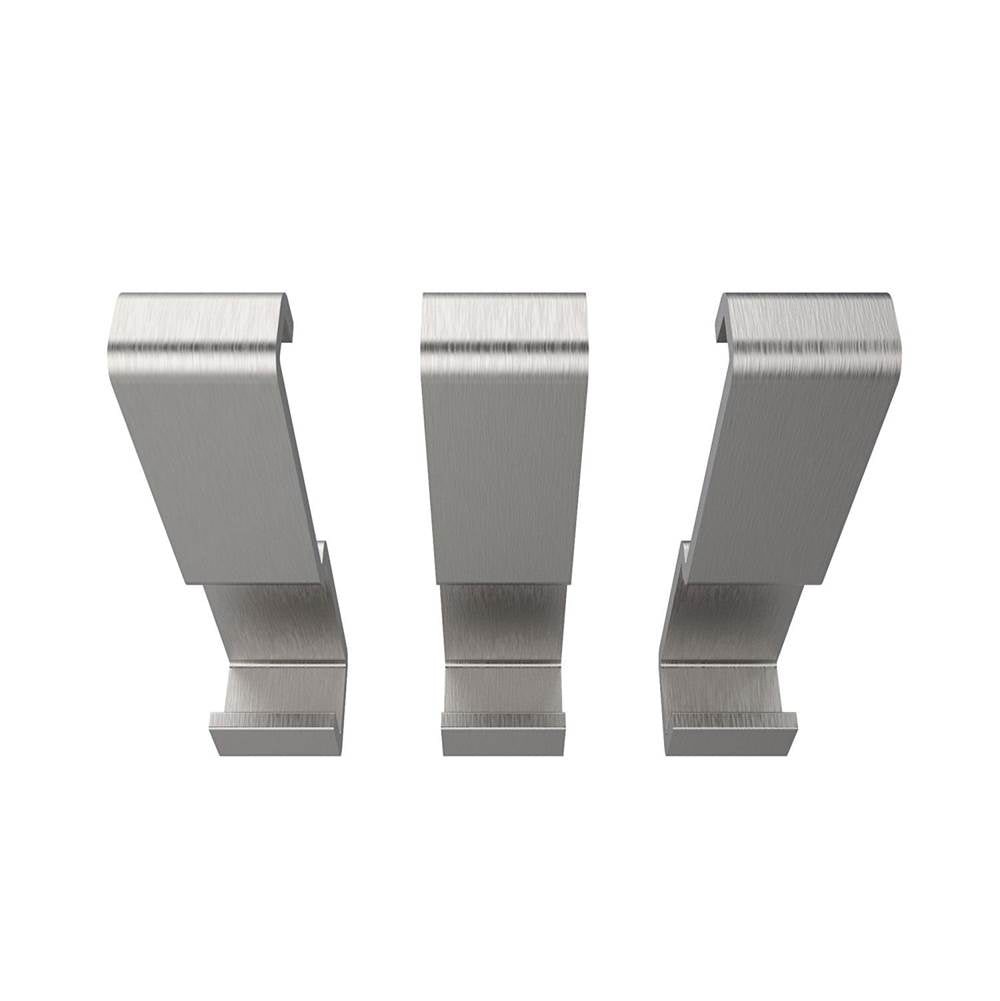 Manhattan Small Hooks - Pack of 3 in Brushed Chrome