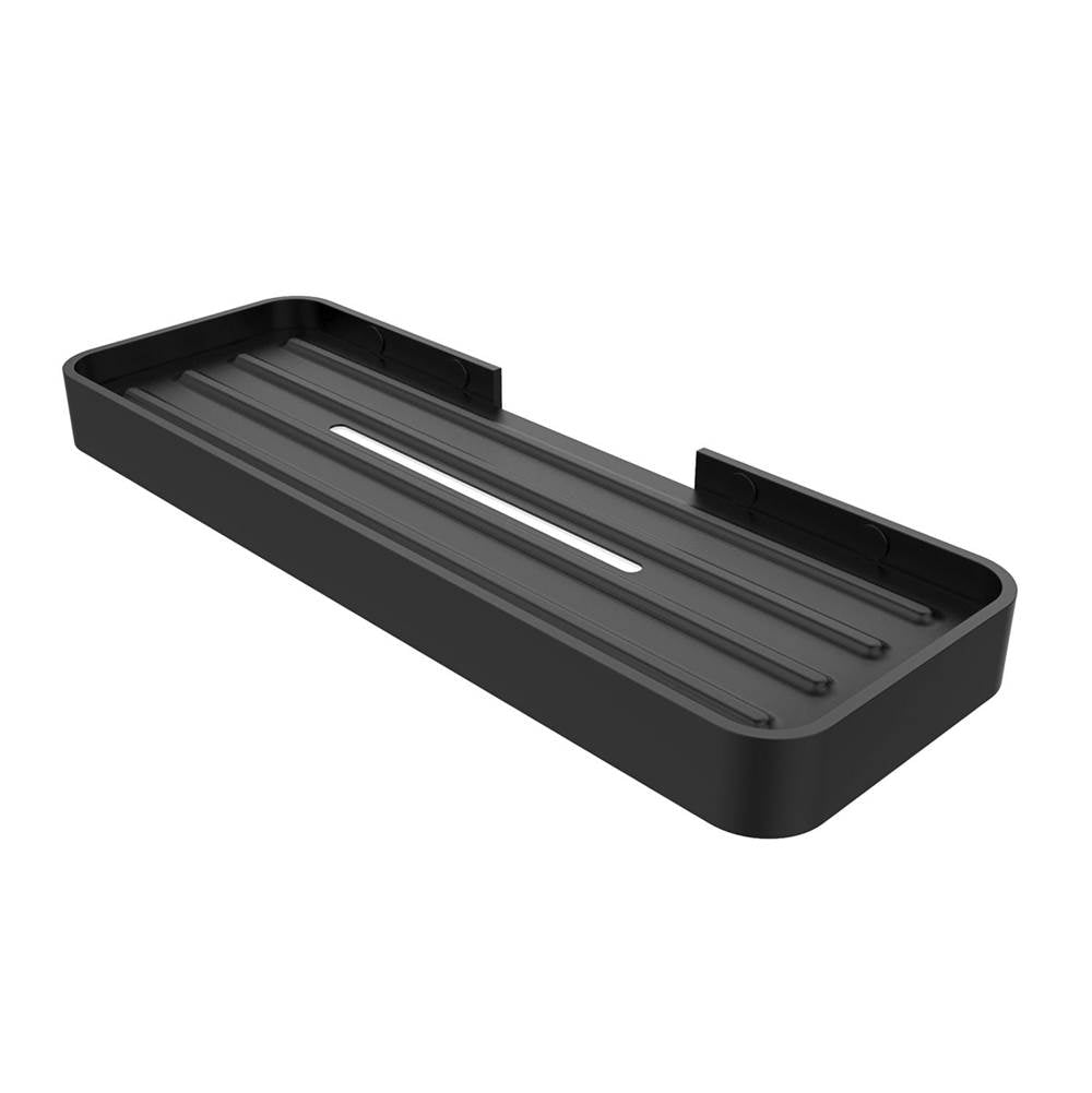 Maax - Manhattan Rectangular Shelf with Soap Tray in Black - Black