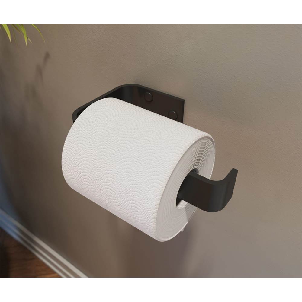 Manhattan Toilet Paper Holder in Matte Black