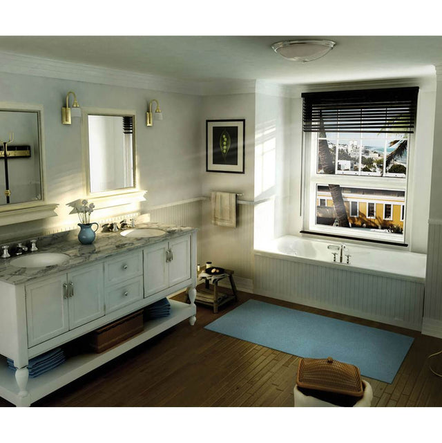 Maax - Topaz 6636 Acrylic Alcove End Drain Aerofeel Bathtub in White