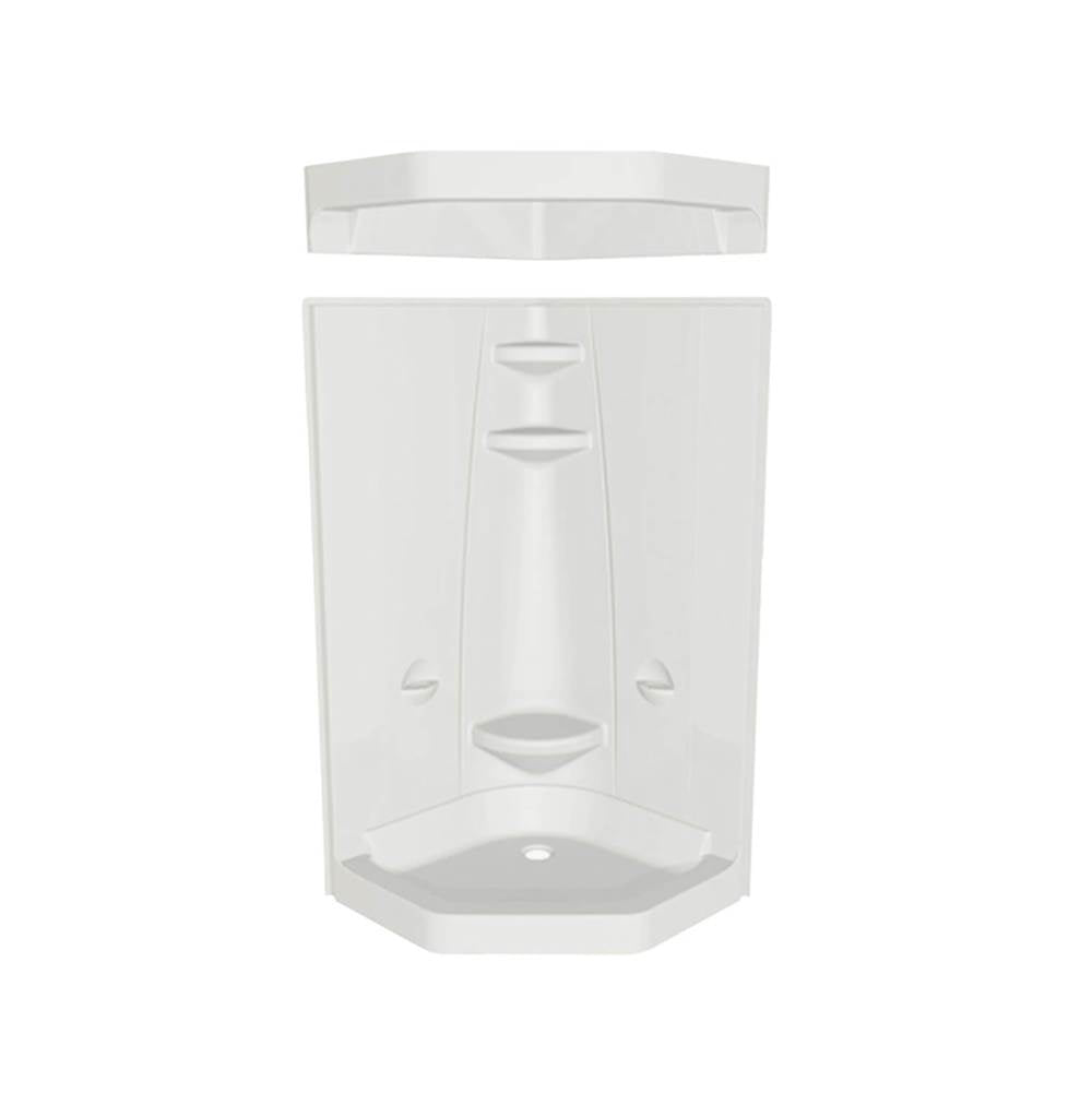 Freestyle 37 Neo-Angle 37 x 37 Acrylic Corner Center Drain Two-Piece Shower in White