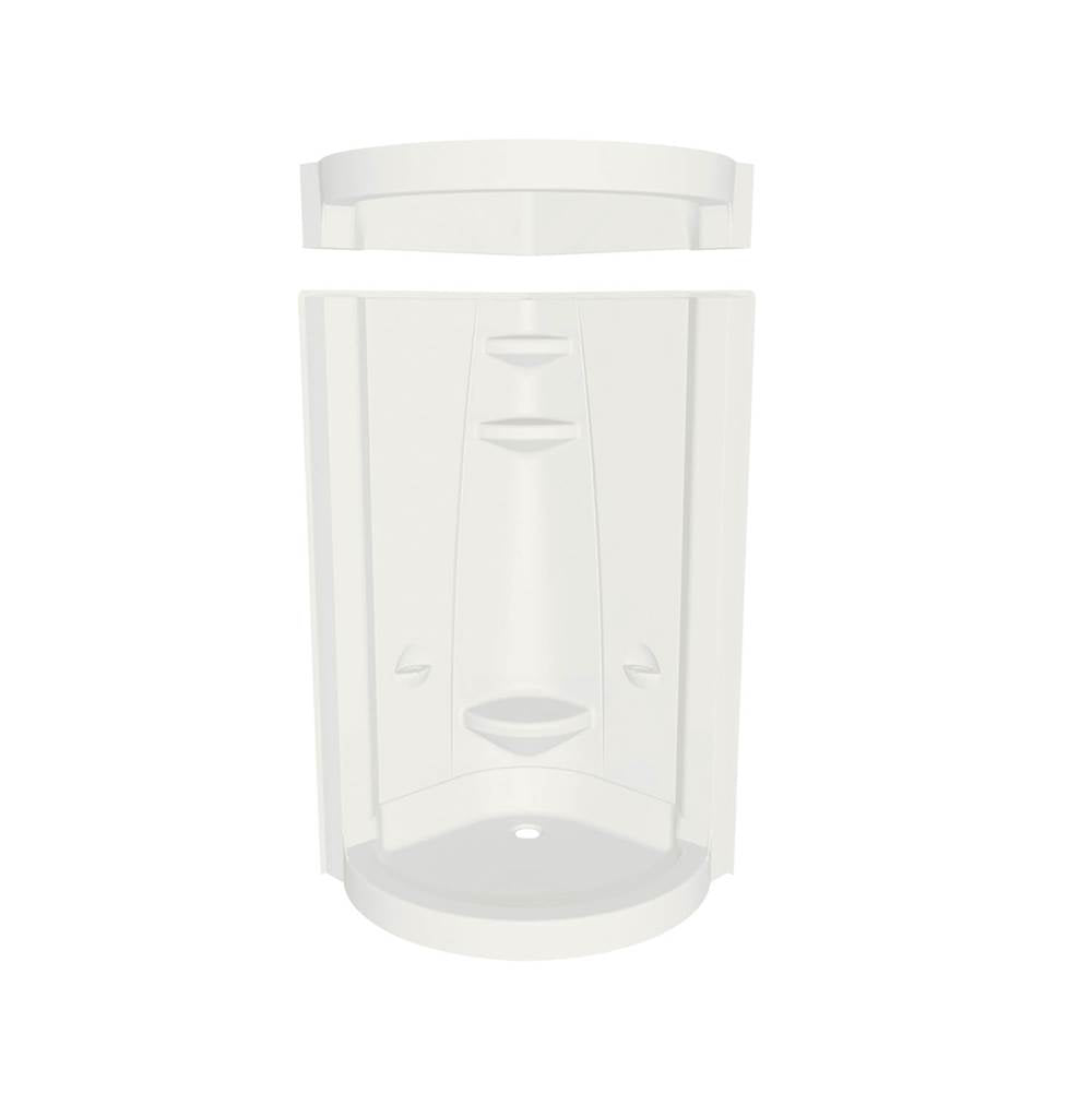 Freestyle 40 Round 40 x 40 Acrylic Corner Center Drain Two-Piece Shower in White