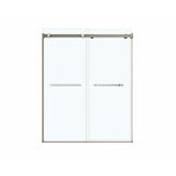 Duel 56-58.5 x 70.5-74 in. 8mm Bypass Shower Door for Alcove Installation with Clear glass in Brushed Nickel