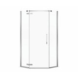 Link Neo-angle 40 x 40 x 75 in. 8mm Pivot Shower Door for Corner Installation with Clear glass in Chrome
