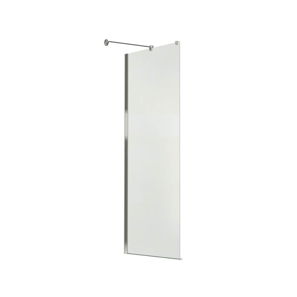 Reveal 71 Return Panel for 36 in. Base with Clear glass in Chrome