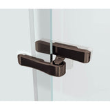 Reveal 71 51.5-54.5 x 71.5 in. 8mm Pivot Shower Door for Alcove Installation with Clear glass in Dark Bronze