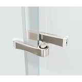 Reveal 71 51.5-54.5 x 71.5 in. 8mm Pivot Shower Door for Alcove Installation with Clear glass in Brushed Nickel