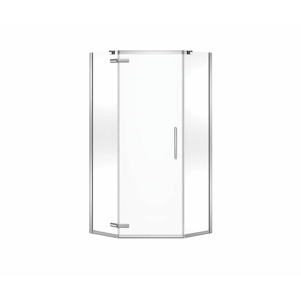Link Curve Neo-angle 38 x 38 x 75 in. 8mm Pivot Shower Door for Corner Installation with Clear glass in Chrome