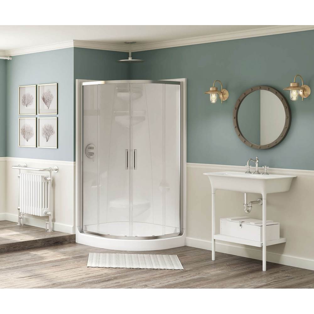 Radia Neo-round 40 x 40 x 71.5 in. 6mm Sliding Shower Door for Corner Installation with Clear glass in Chrome