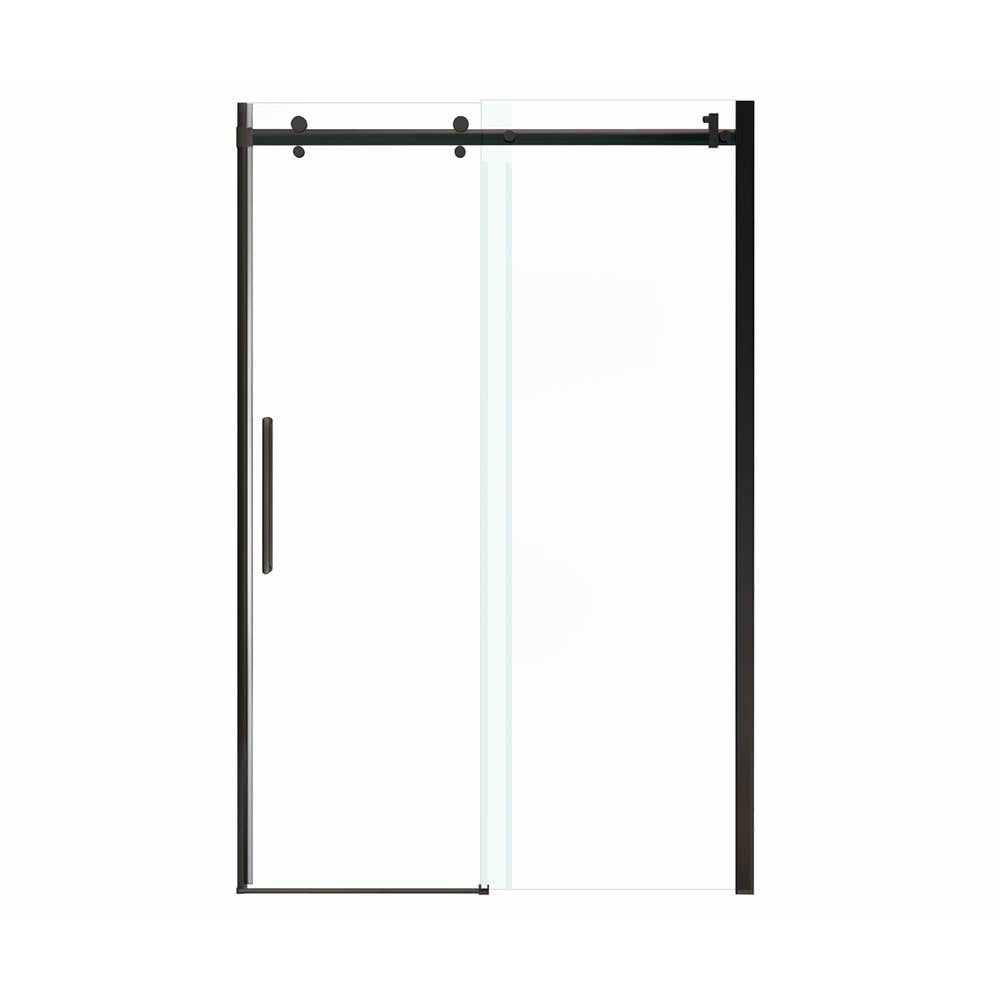 Halo 44.5-47 x 78.75 in. 8mm Sliding Shower Door for Alcove Installation with Clear glass in Dark Bronze