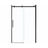 Halo 44.5-47 x 78.75 in. 8mm Sliding Shower Door for Alcove Installation with Clear glass in Dark Bronze