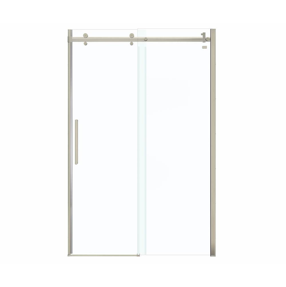 Halo 44.5-47 x 78.75 in. 8mm Sliding Shower Door for Alcove Installation with Clear glass in Brushed Nickel