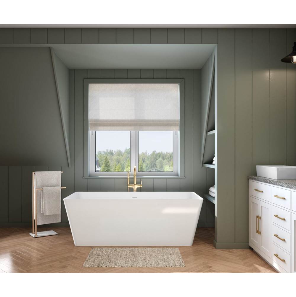 Maax - Nota 67 x 31 Acrylic Freestanding Center Drain Bathtub in White with White Skirt - White