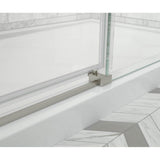 Odyssey SC 48'' x 32'' x 78'' 8mm Sliding Shower Door for Corner Installation with Clear glass in Brushed Nickel