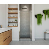 Maax - Pivolok 27-28.75 x 64.5 in. Pivot Shower Door for Alcove Installation with Raindrop glass in Chrome
