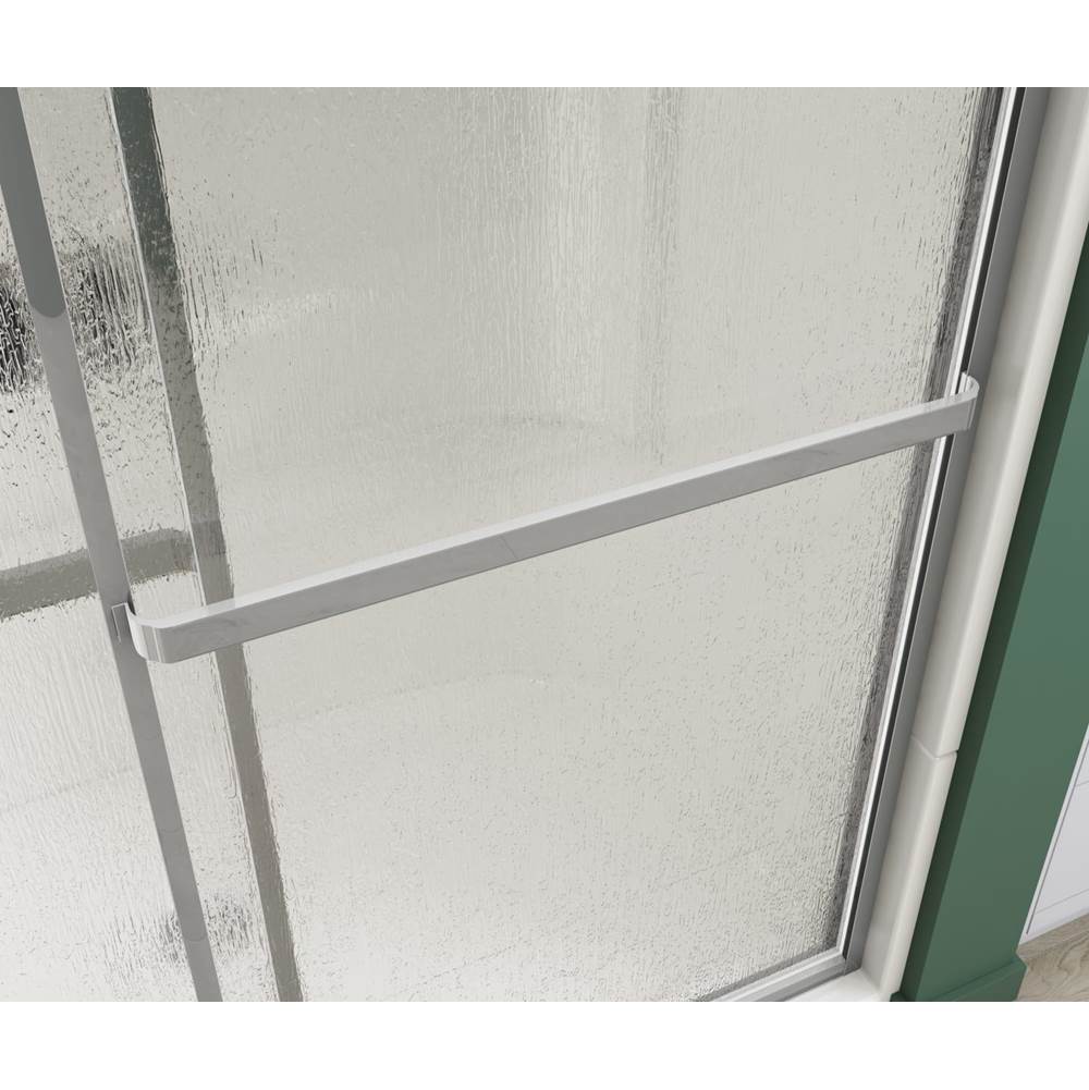 Polar 42-47.5 x 68 in. Bypass Shower Door for Alcove Installation with Raindrop glass in Chrome