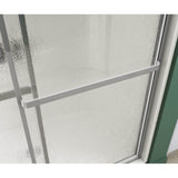 Polar 42-47.5 x 68 in. Bypass Shower Door for Alcove Installation with Raindrop glass in Chrome