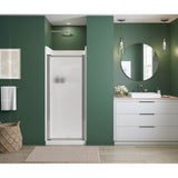 Maax - Polar Pivot 27-28.75 x 64.5 in. Pivot Shower Door for Alcove Installation with Raindrop glass in Chrome