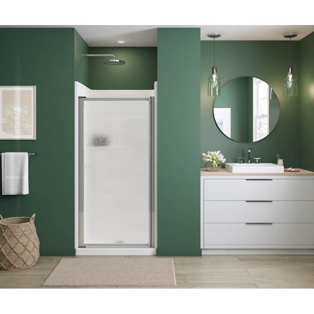 Maax - Polar Pivot 31-32.75 x 64.5 in. Pivot Shower Door for Alcove Installation with Raindrop glass in Chrome