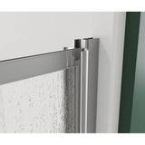 Polar Pivot 27-28.75 x 64.5 in. Pivot Shower Door for Alcove Installation with Raindrop glass in Chrome
