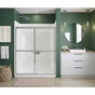 Maax - Polar 54-59.5 x 68 in. Bypass Shower Door for Alcove Installation with Raindrop glass in Chrome