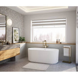 Maax - Tori Matte 5932 Acrylic Freestanding Center Drain Bathtub in Matte White - Matte White