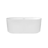 Tori Matte 5932 Acrylic Freestanding Center Drain Bathtub in Matte White