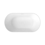 Tori Matte 5932 Acrylic Freestanding Center Drain Bathtub in Matte White