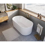 Tori 5932 Acrylic Freestanding Center Drain Bathtub in White