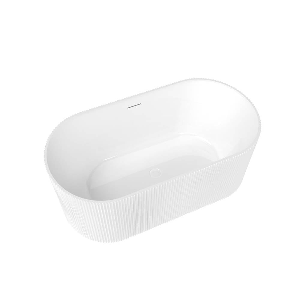 Tori 5932 Acrylic Freestanding Center Drain Bathtub in White