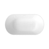 Tori 5932 Acrylic Freestanding Center Drain Bathtub in White