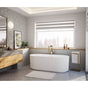 Maax - Tori Matte 6732 Acrylic Freestanding Center Drain Bathtub in Matte White - Matte White