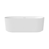 Tori Matte 6732 Acrylic Freestanding Center Drain Bathtub in Matte White