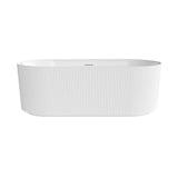 Tori 6732 Acrylic Freestanding Center Drain Bathtub in White