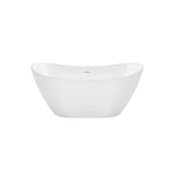 Mahaba 60 x 29 Acrylic Freestanding Oval Center Drain Bathtub in White