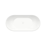 Mahaba 60 x 29 Acrylic Freestanding Oval Center Drain Bathtub in White