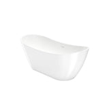 Mahaba 67 x 29 Acrylic Freestanding Oval Center Drain Bathtub in White