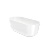 Malindi 67 x 30 Acrylic Freestanding Oval Center Drain Bathtub in White