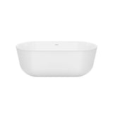 Malindi 67 x 30 Acrylic Freestanding Oval Center Drain Bathtub in White