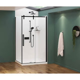 Nebula 44.5-46.5 x 78.75 in. 8mm Sliding Shower Door for Alcove Installation with Clear glass in Matte Black