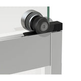 Revelation Round 56-59 in. x 70.5-73 in. 6 mm Bypass Shower Door for Alcove Installation with Clear glass in Matte Black