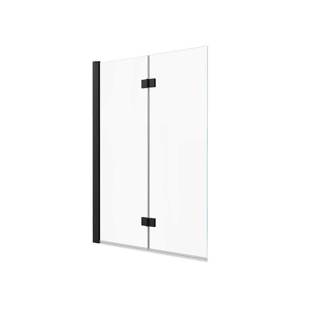 Edge Access 42 x 56 in. 6 mm Pivot Tub Screen for Alcove Installation with Clear glass in Matte Black