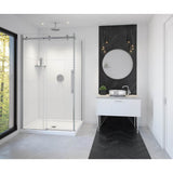 Vela 44.5-47 x 78.75 in. 8mm Sliding Shower Door for Alcove Installation with Clear glass in Chrome